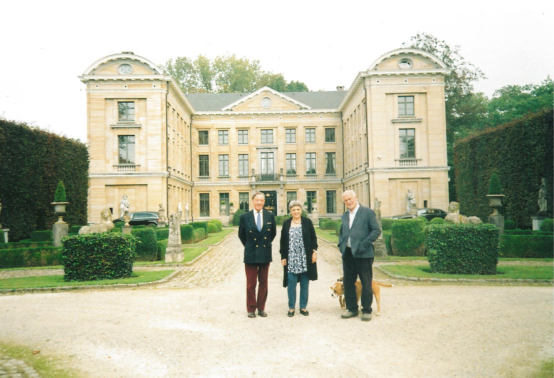 Doctor and Mrs Ludo Schellens, Dr.Charles Goodson-Wickes at the Kasteel Schoonhoven in Aarschot